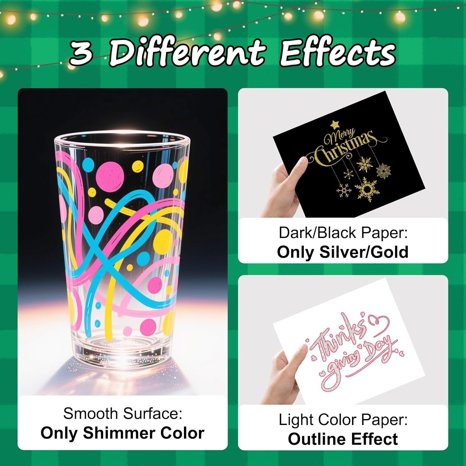 Outline Markers, 18 Metallic Shimmer Glitter Gel Pens, Tween Teen Girl Gifts