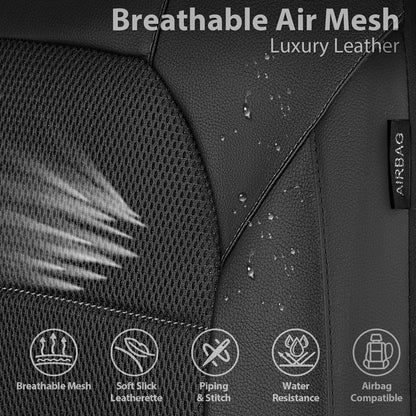Universal Leather Two Front Seat Covers,Sport seat Covers fits Most Cars, SUVs