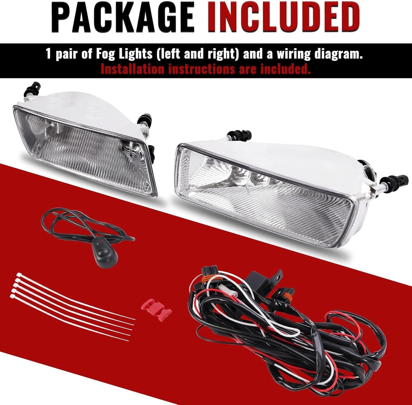 Fog Light Pair with 2006-10 Ford Explorer/Explorer Sport Trac Halogen Fog Lamp