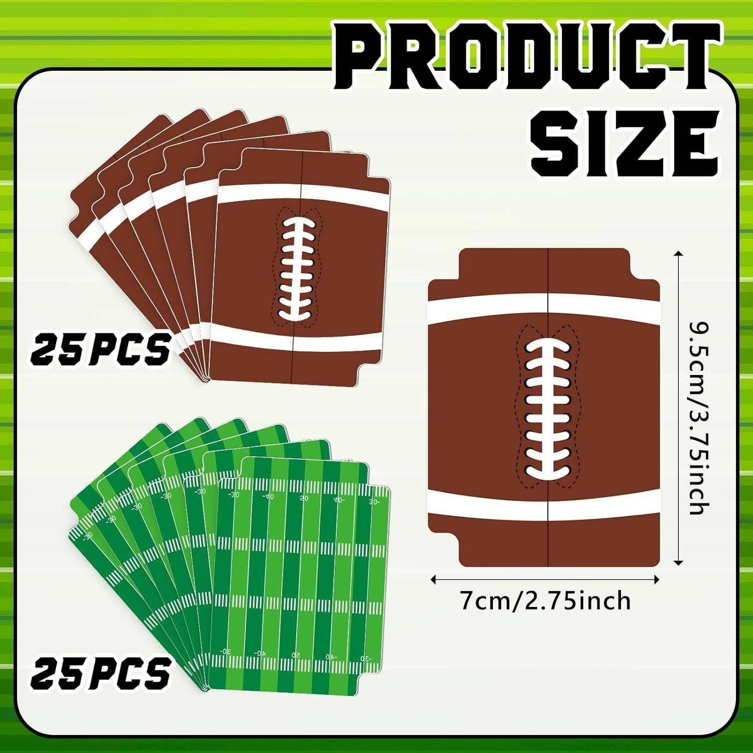 50 Pack Plastic Tabbed Football Card Dividers, Sports Trading Card Separators