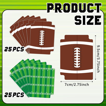 50 Pack Plastic Tabbed Football Card Dividers, Sports Trading Card Separators