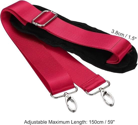 Shoulder Strap, Nylon Adjustable Replacement Strap with Anti-Slip Padded Metal
