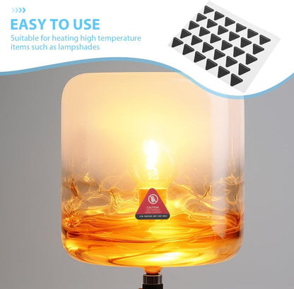 30Pcs Hot Warning Labels Thermochromic Stickers for Food Warming Lamps Kettles