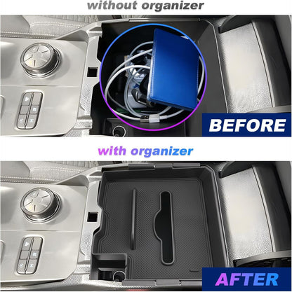 2PCS for 2025-26 Ford Ranger Center Console Organizer for 2024-26 Ranger Armrest