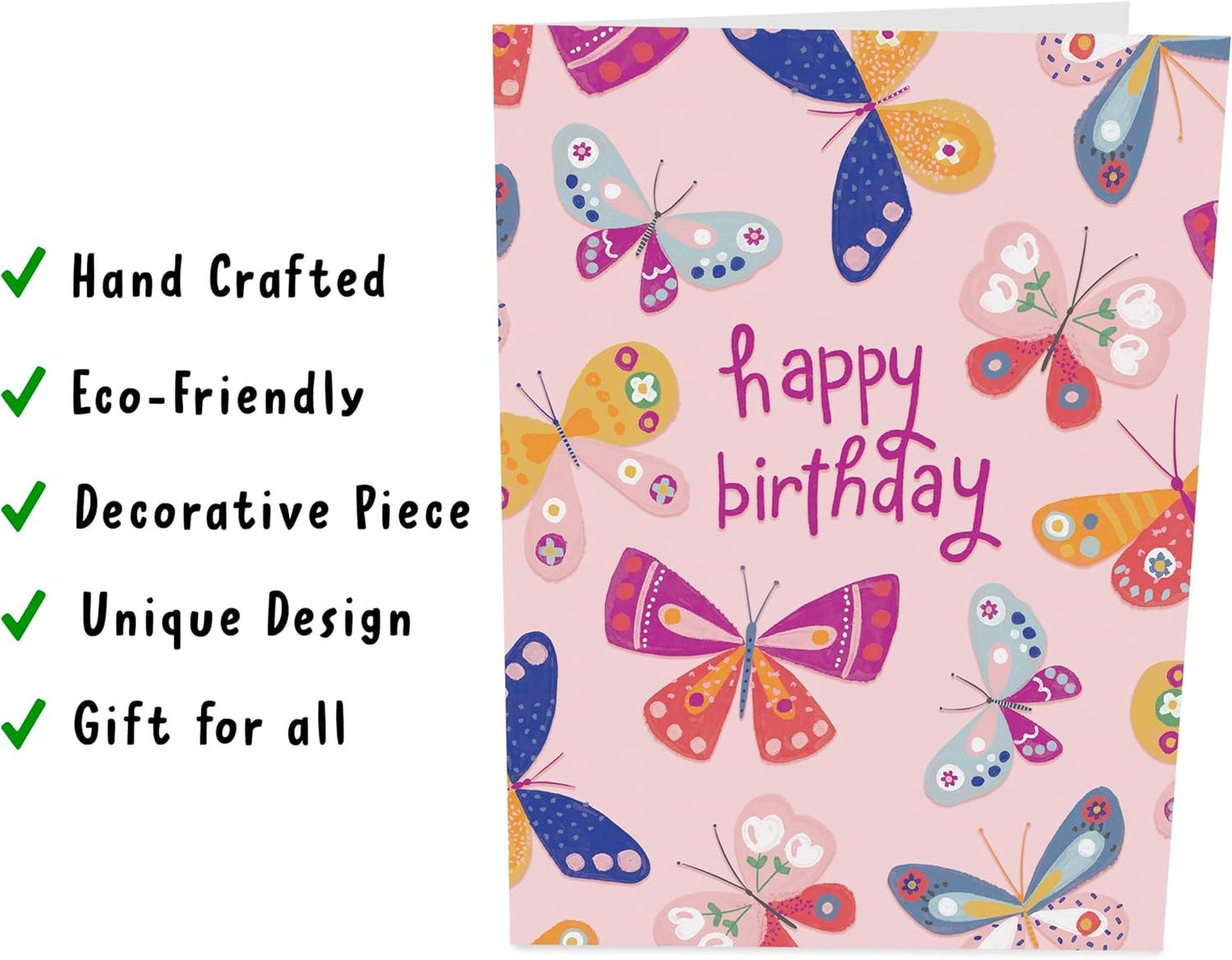 Pop Up Birthday Cards For Women - Butterflies Pop Up Card For Her - Butterfly