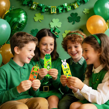 36 Sets St Patricks Day Crafts for Kids Foam DIY Bookmarks Ornaments Craft Kits