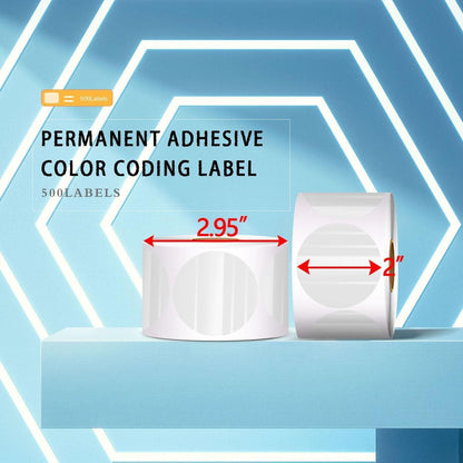 2”Color Coding Labels Stickers,500PCS Round Circle Dot Stickers for Inventory