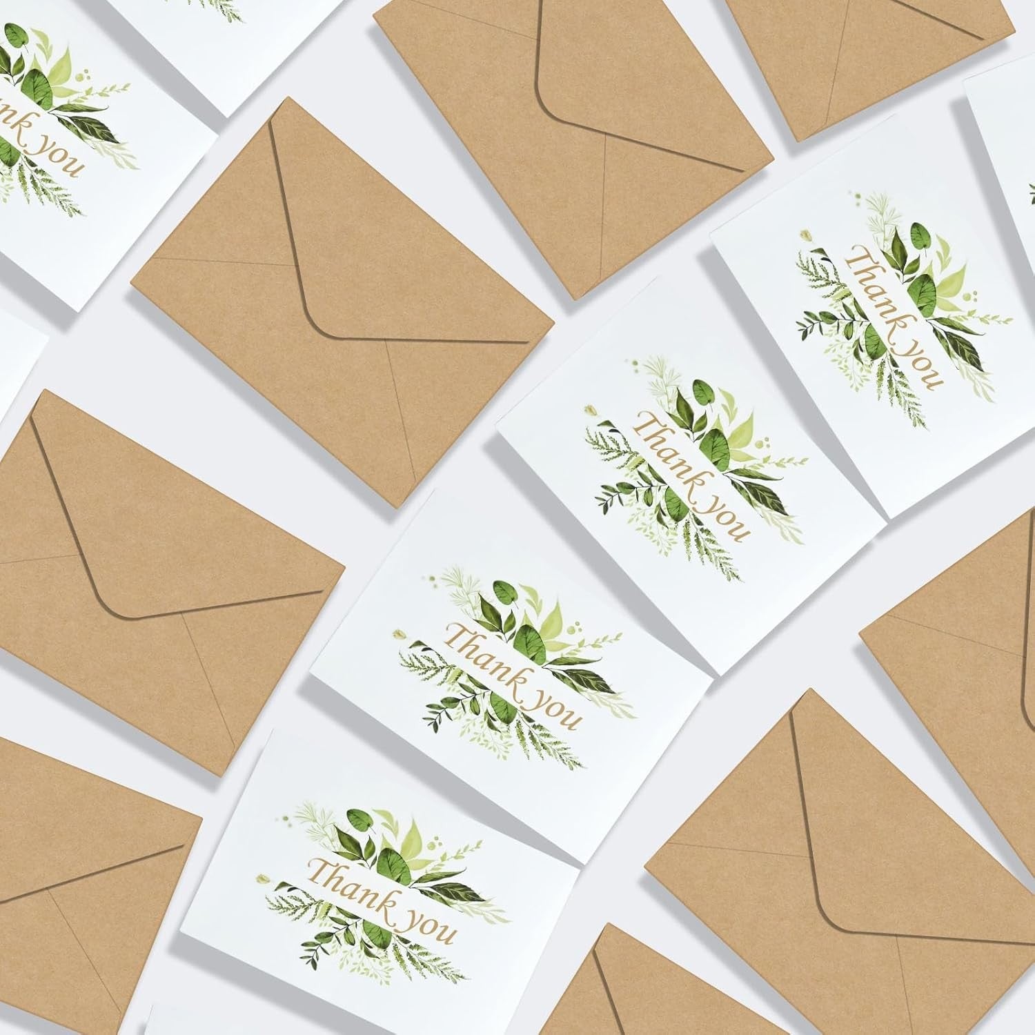 30-Pack Floral Thank You Cards, Includes Envelopes & Stickers for Multiple