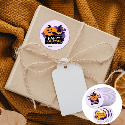 2" Happy Halloween Stickers Set, Bat Ghost Stickers, Gift Box，Greeting Cards DIY