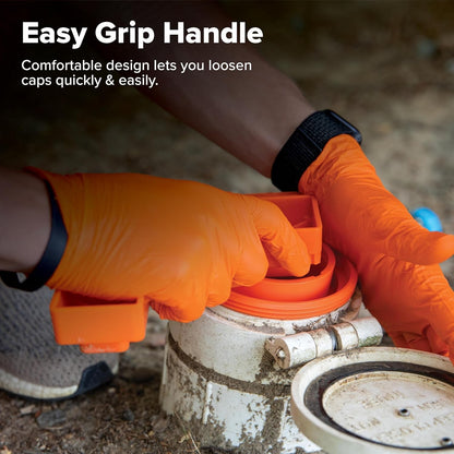 RhinoFLEX 6-in-1 Camper/RV Sewer Wrench - Compatible with 3-Inch and 4-Inch Male