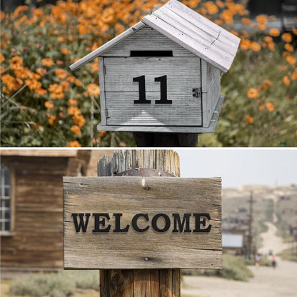 4 Inch Floating Metal House Numbers and Metal letters Black Modern Door Number X