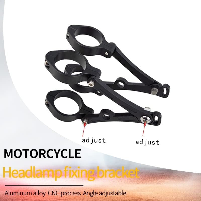 Aluminum Alloy Motorcycle Headlight Bracket 42-46mm Black Headlamp CNC Fork Tube