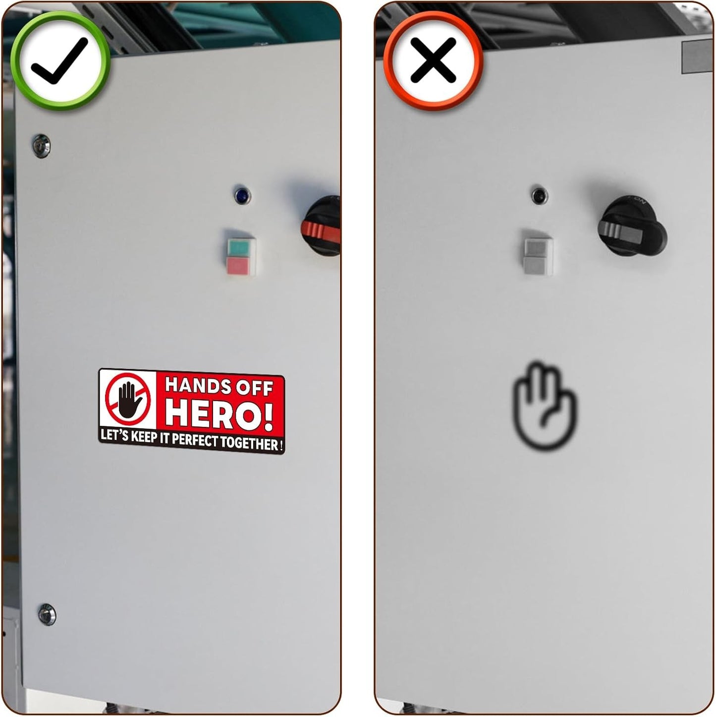 10pcs Do Not Touch Stickers 8.66x3.15in Vinyl Self-Adhesive Do Not Touch Warning