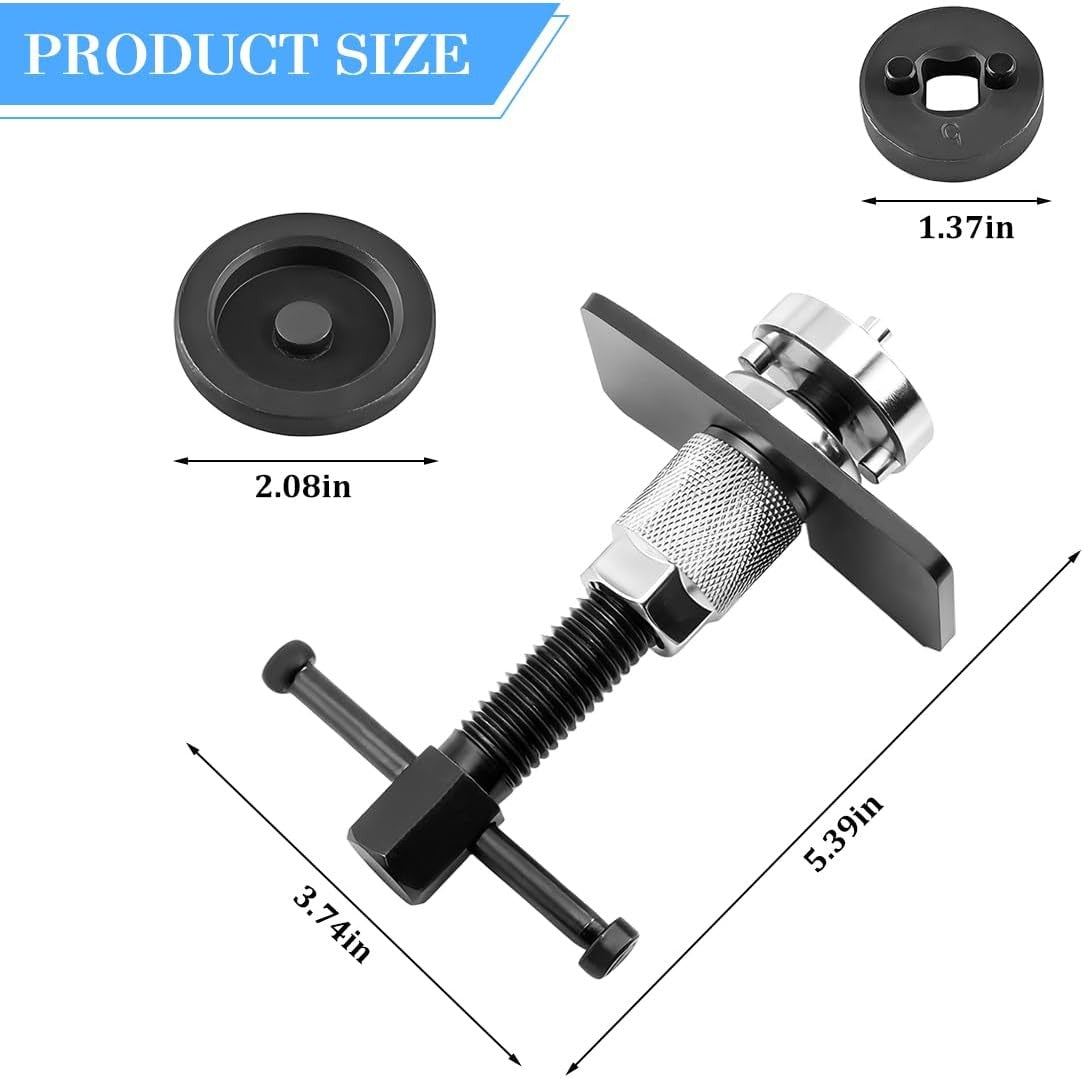 Car Brake Piston Wind Back Tool, 5PCS Vehicle Brake Caliper Piston Rewind Kits