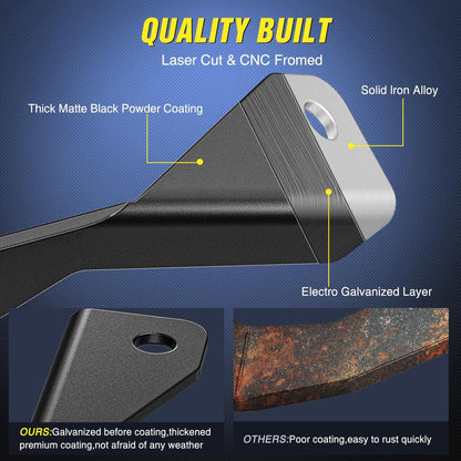 Ditch Light Brackets Hood Hinges Mount Bracket Kit for Auxiliary Offroad LED