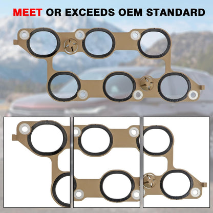 Lower Upper Intake Manifold Gasket Set with 3.6L Chevy Cadillac Buick GMC