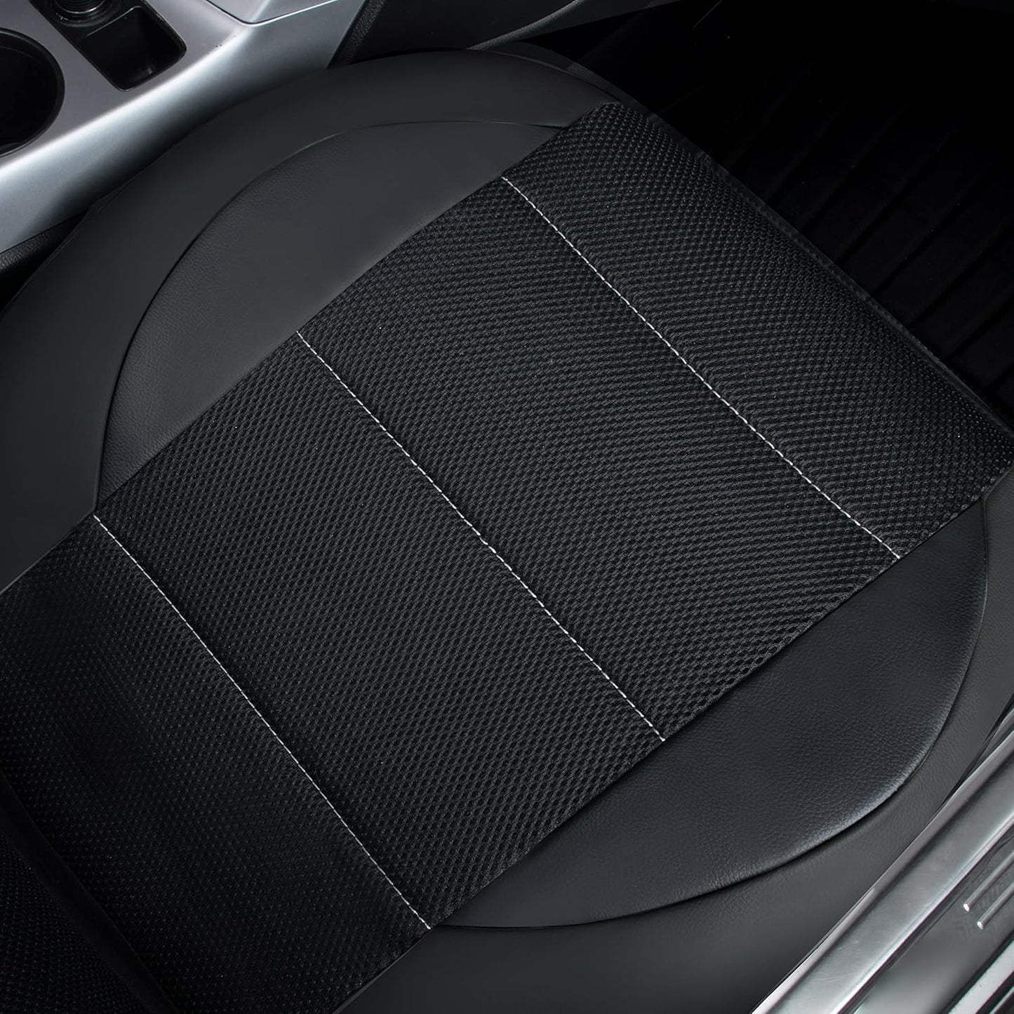 Universal Leather Two Front Seat Covers,Sport seat Covers fits Most Cars, SUVs
