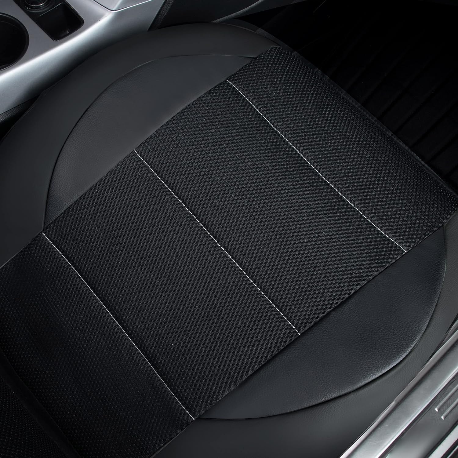 Universal Leather Two Front Seat Covers,Sport seat Covers fits Most Cars, SUVs