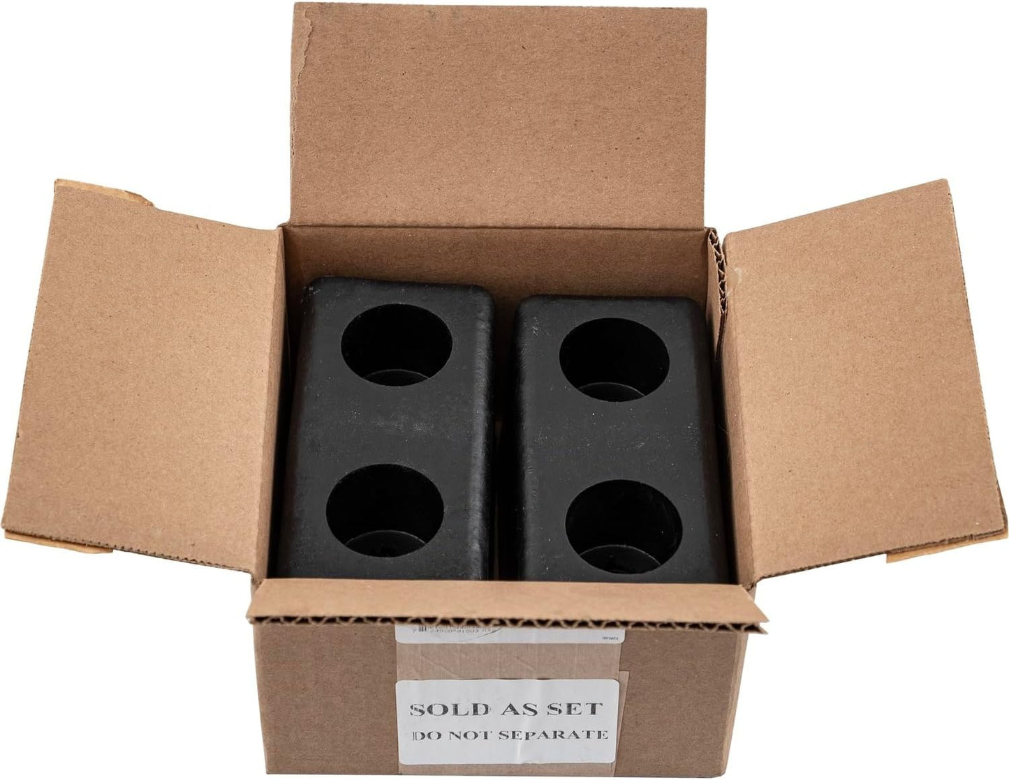 B5500 Molded Rubber Bumper Set, 3 x 3-1/2 x 6 Inch Tall Durable