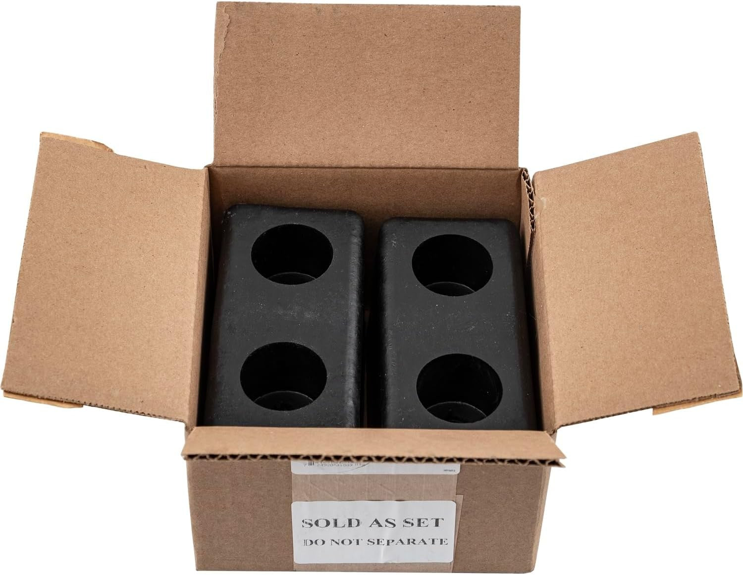 B5500 Molded Rubber Bumper Set, 3 x 3-1/2 x 6 Inch Tall Durable