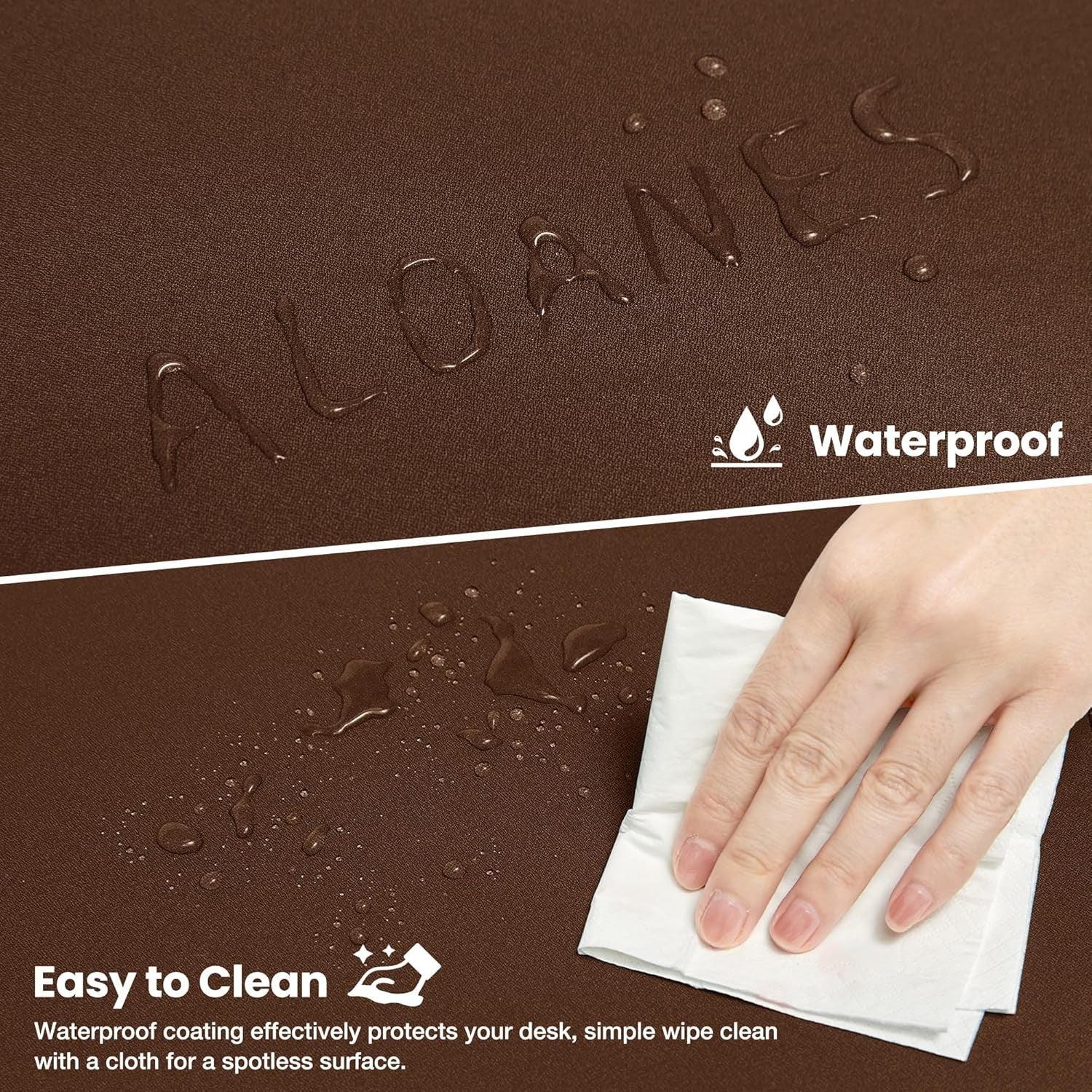 Waterproof Mouse Pad with Durable Stitched Edge, Large Gaming Keyboard Pad