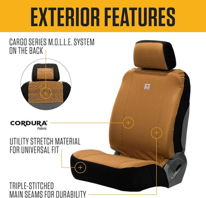 Universal Nylon Duck Canvas Fitted Bucket Seat Cover, Durable Seat Protection