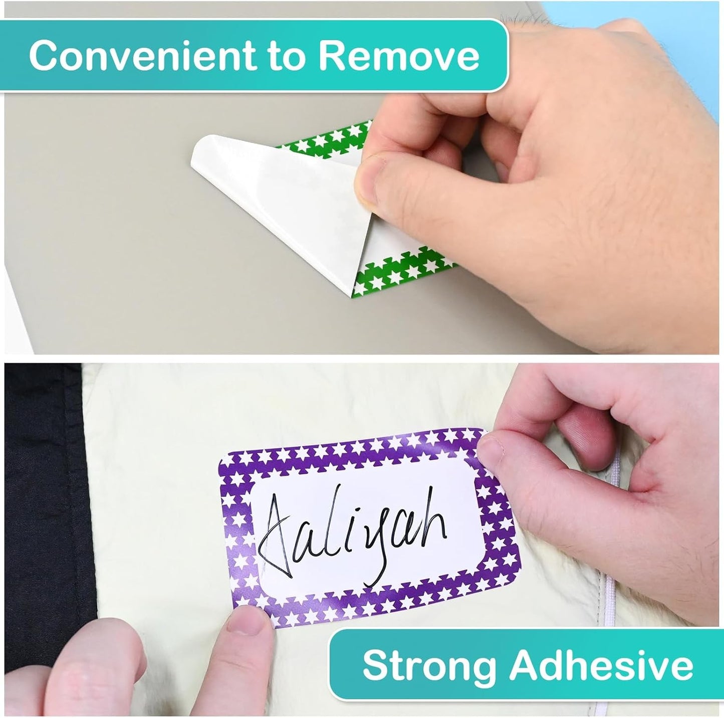 400 Stickers 3.5" x 2.25"Colors Plain Name tag Labels Perforated Line 400 Labels