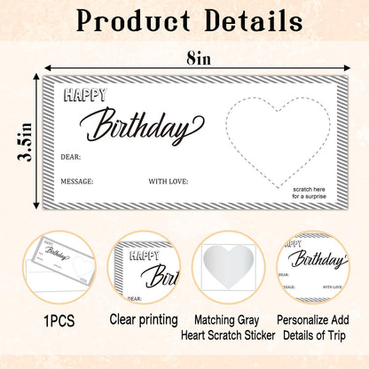 Stripes Plane Tickets Travel Ticket Gift, Surprise Trip Reveal With Envelopes
