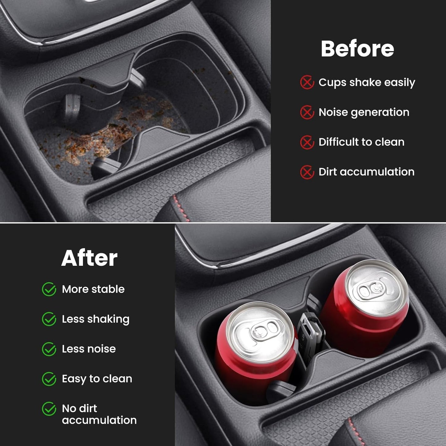 Cup Holder Insert for Honda CRV 2023 2024 2025 2026, Center Console Cup Holder
