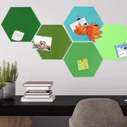Hexagon Felt Cork Board Tiles, Large Hexagon Felt Bulletin Board Tiles Self
