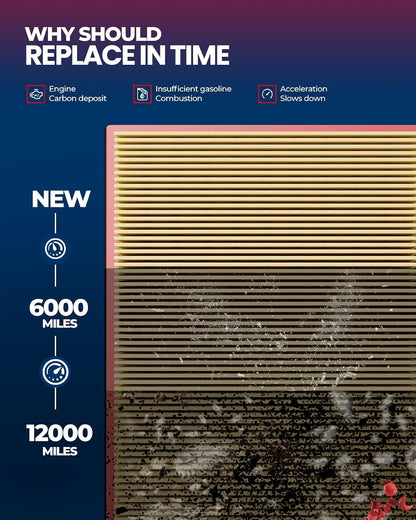 Engine Air Filter, CA12071 Replacement For BMW 330i, 430i, 230i, 340i & More