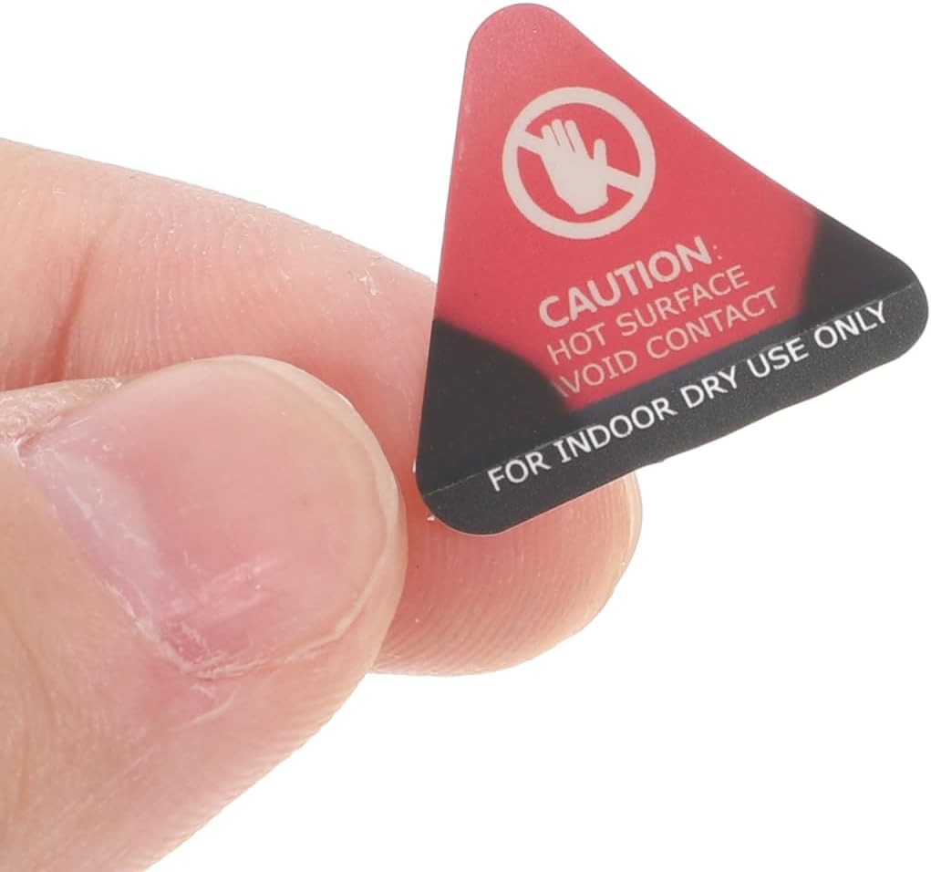 30Pcs Hot Warning Labels Thermochromic Stickers for Food Warming Lamps Kettles