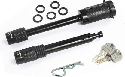 Hitch Pin Lock Set 2 Hitch Pins 1/2" and 5/8" with 1 Shared Lock Keyed Alike