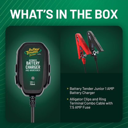 Junior 12V, 800mA Battery Charger and Maintainer for Lead Acid and Lithium