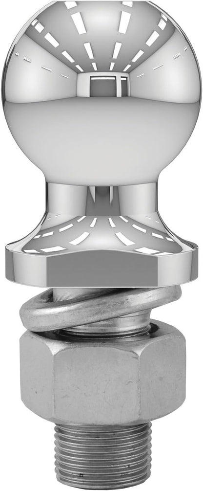 40004 Chrome Trailer Hitch Ball, 6,000 lbs, 2-Inch Diameter 1 x 2-1/8-Inch Shank