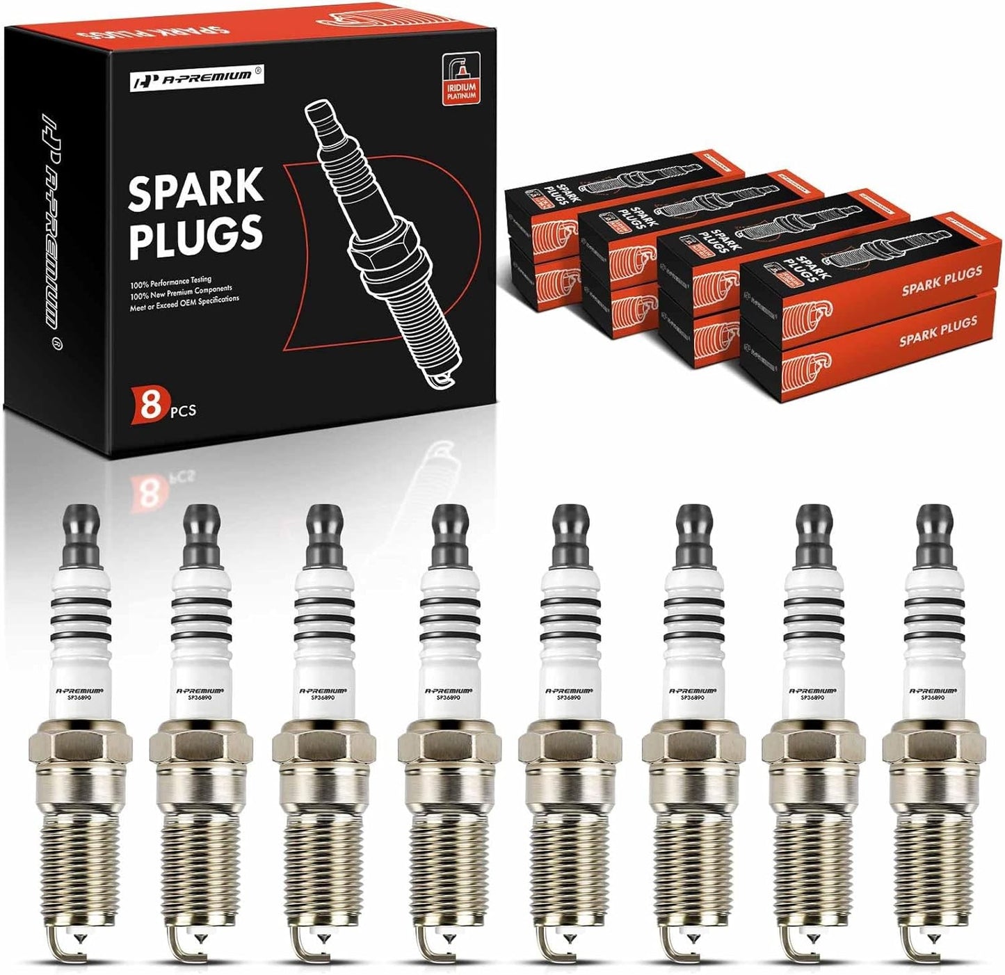 Iridium Platinum Spark Plugs with Ford F-150 F-150 Heritage Mustang, Crown 8 PCS