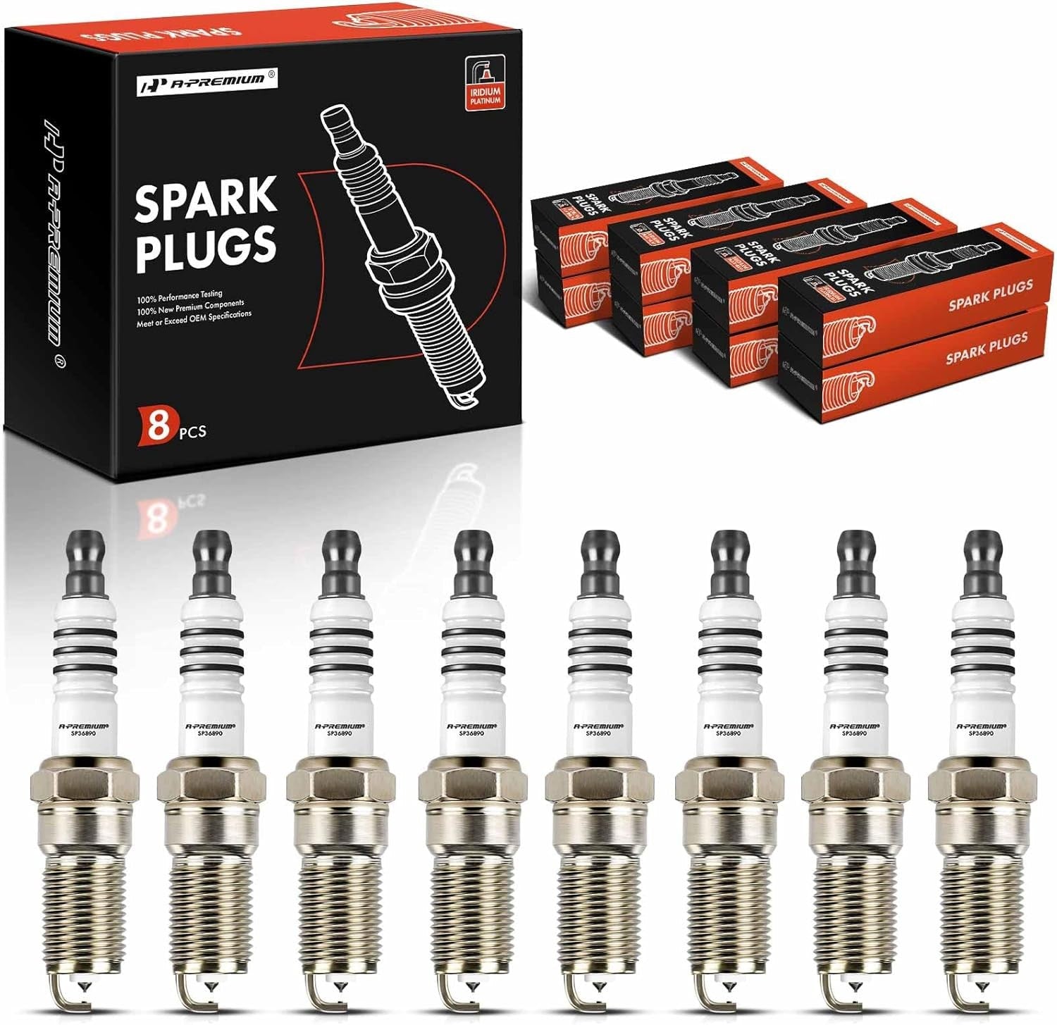Iridium Platinum Spark Plugs with Ford F-150 F-150 Heritage Mustang, Crown 8 PCS