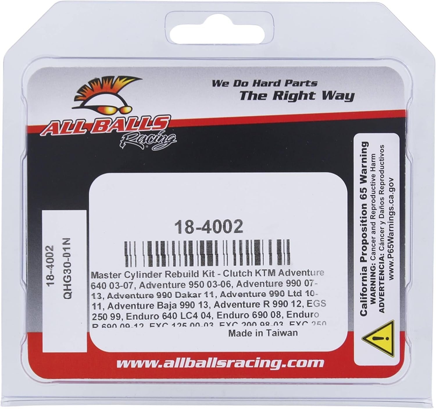 Master Cylinder Rebuild Kit compatible with Ktm Adventure 640 03-07, 18-4002