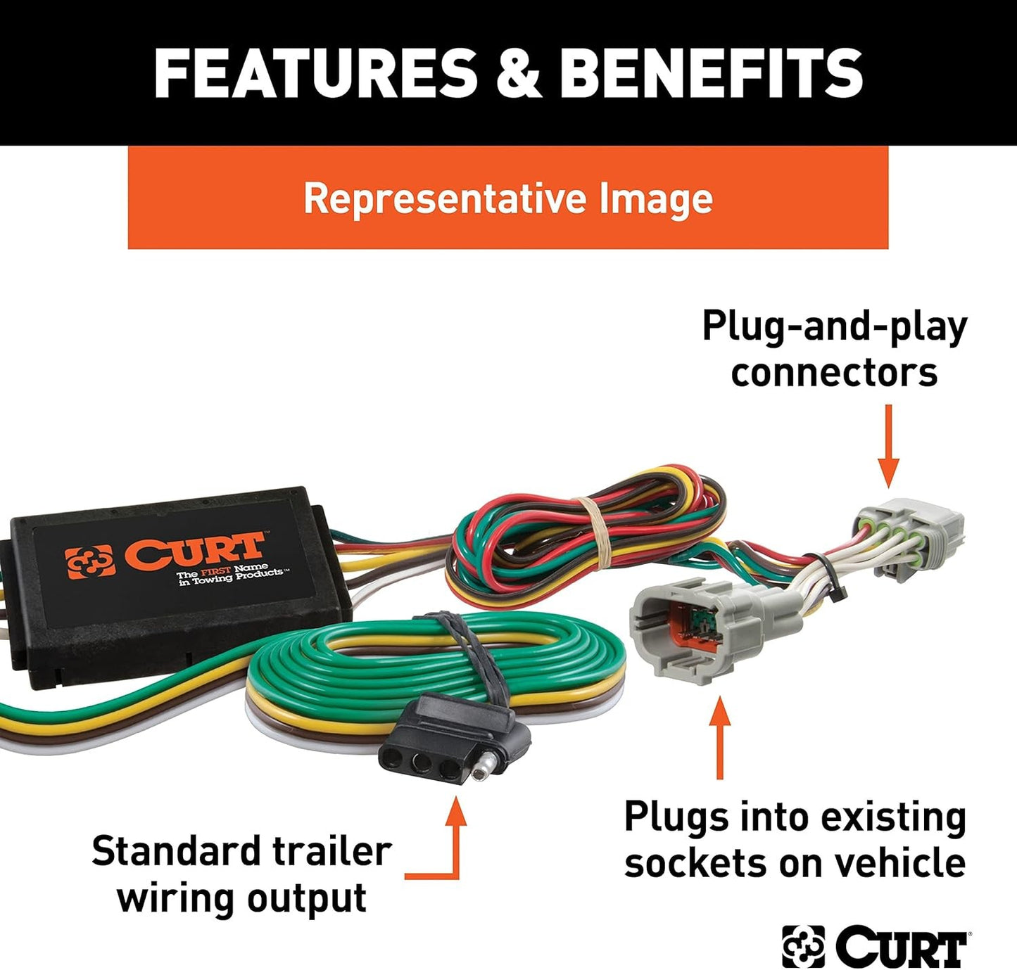 56309 Vehicle-Side Custom 4-Pin Trailer Wiring Harness