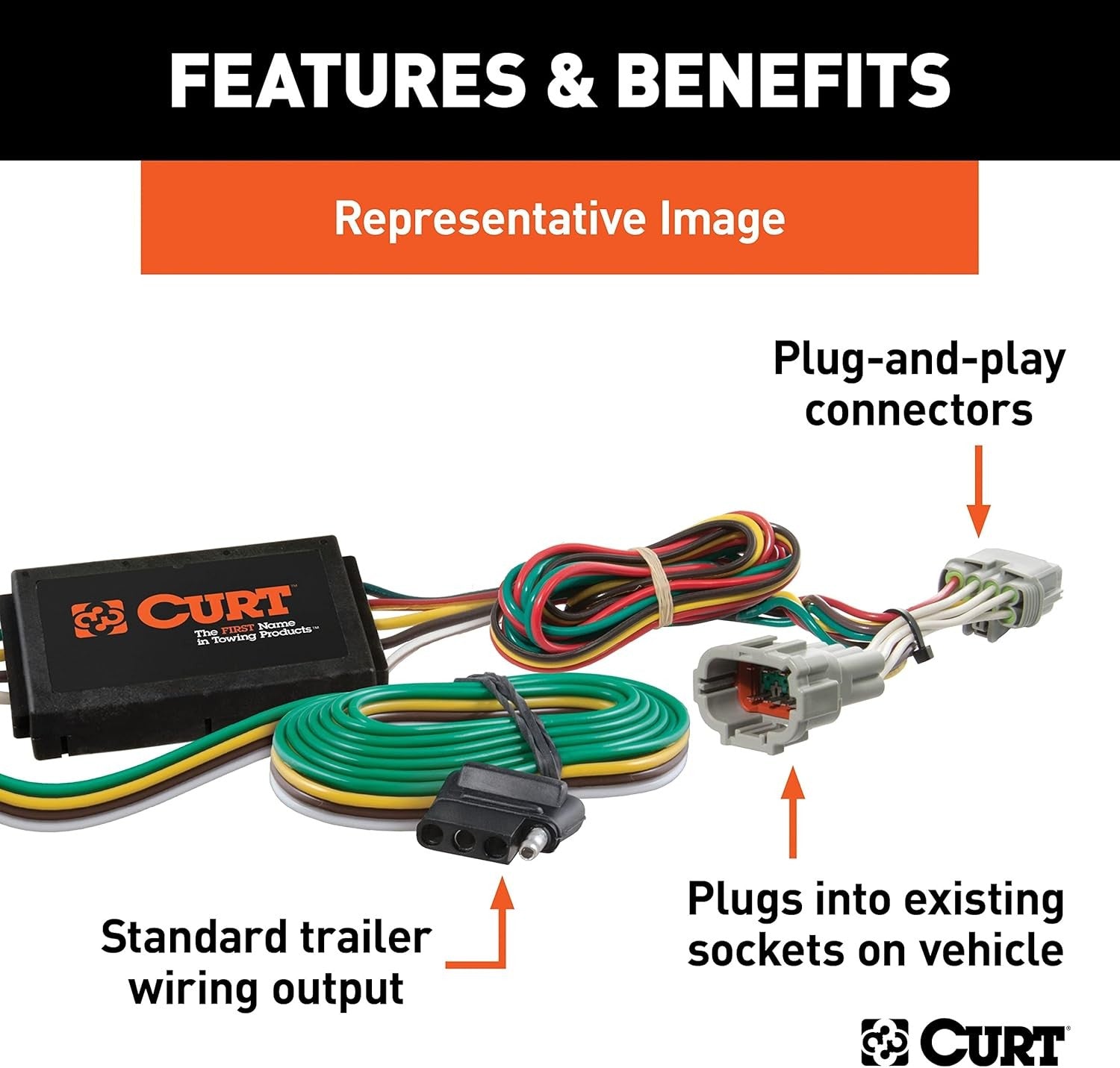 56309 Vehicle-Side Custom 4-Pin Trailer Wiring Harness