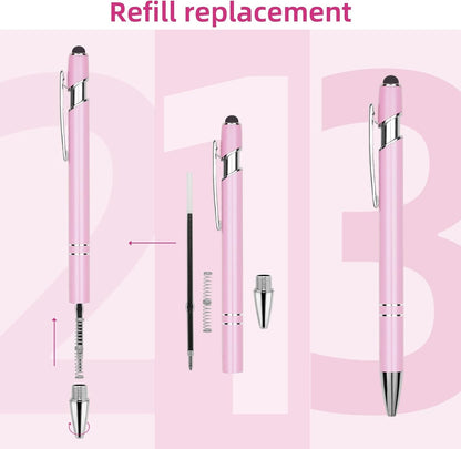 Ballpoint Pen Metal Soft Stylus Pen Touch Screens Retractable Tactile 10 Color