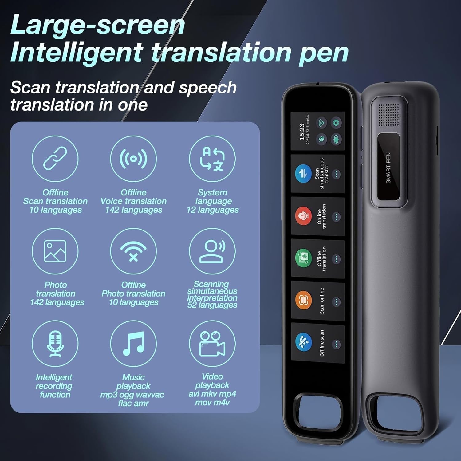 Translation Pen 3.71" Scan Translation Pen for 142 Language Scanning Reading Pen
