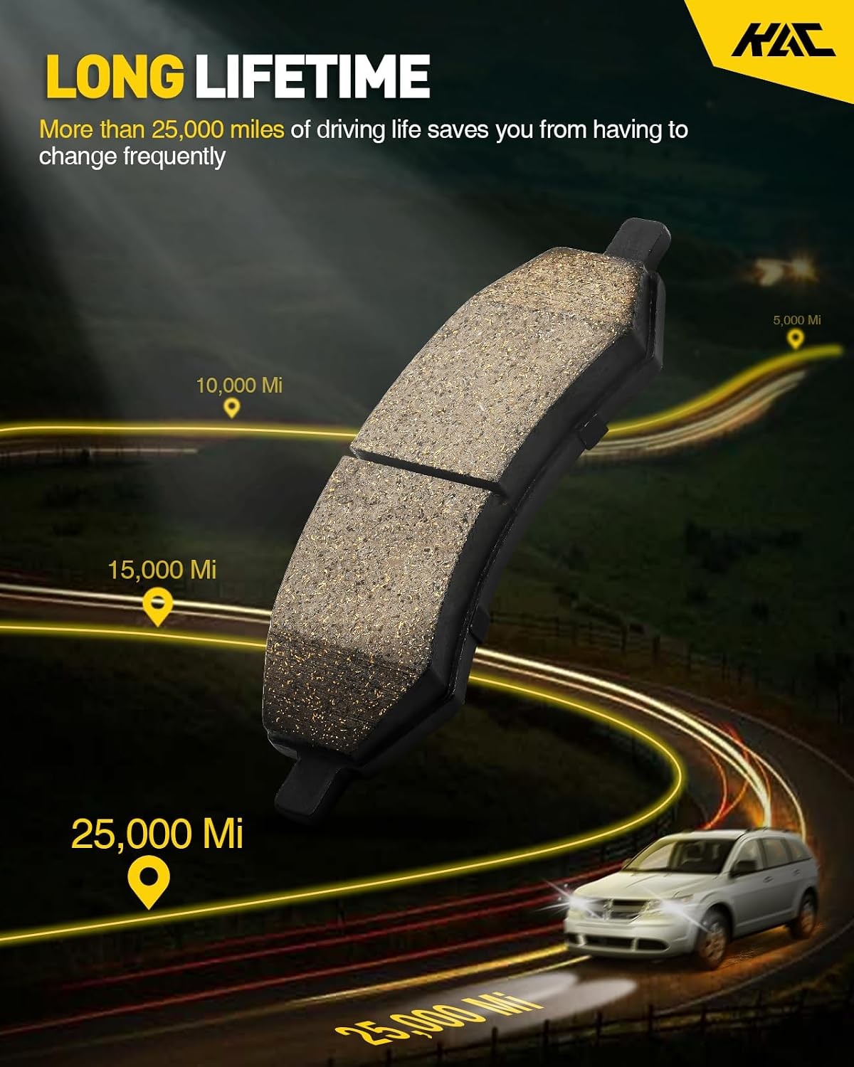 D1202 Ceramic Brake Pad Set For Hyundai Santa Fe 07-09 13-16 Kia Sedona 06-12