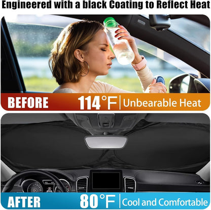 Sea Turtles Car Windshield Sun Shade Foldable Sunshade Front Window Cover