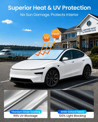 Upgraded for Tesla New Model Y 2016-2026 (Juniper) Windshield Sunshade