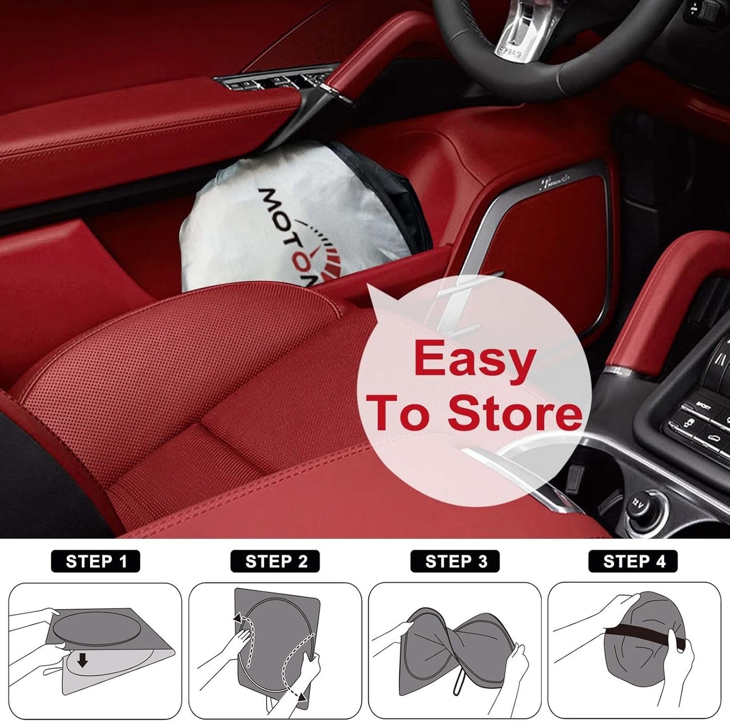 Car Windshield Sun Shade - Motomate Custom for Honda Odyssey Mini Van 2011-2017