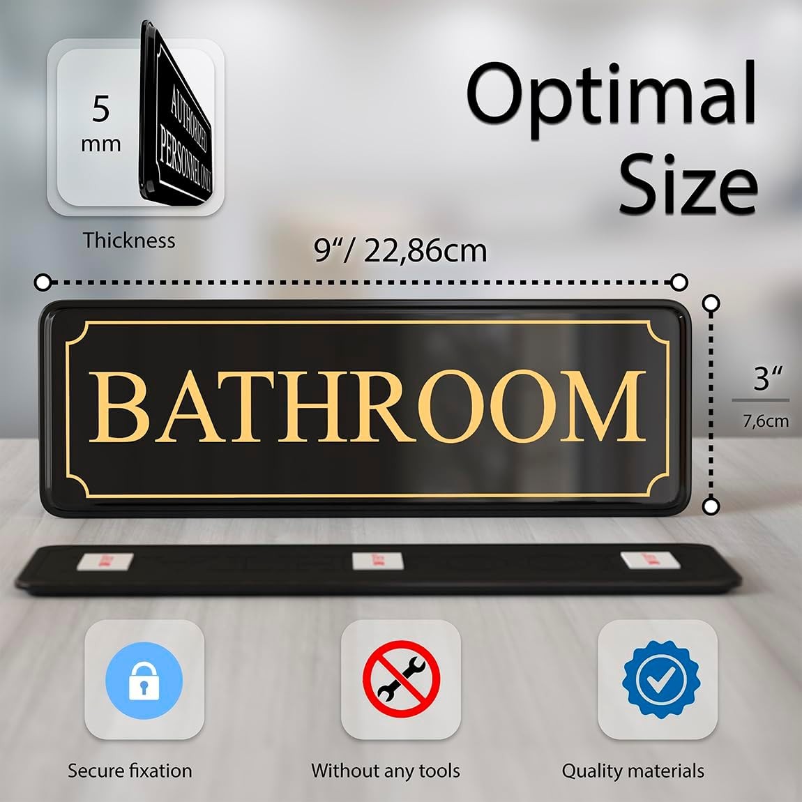 Bathroom Door Signs for Home Office and Business - Restroom Sign cute bathroom