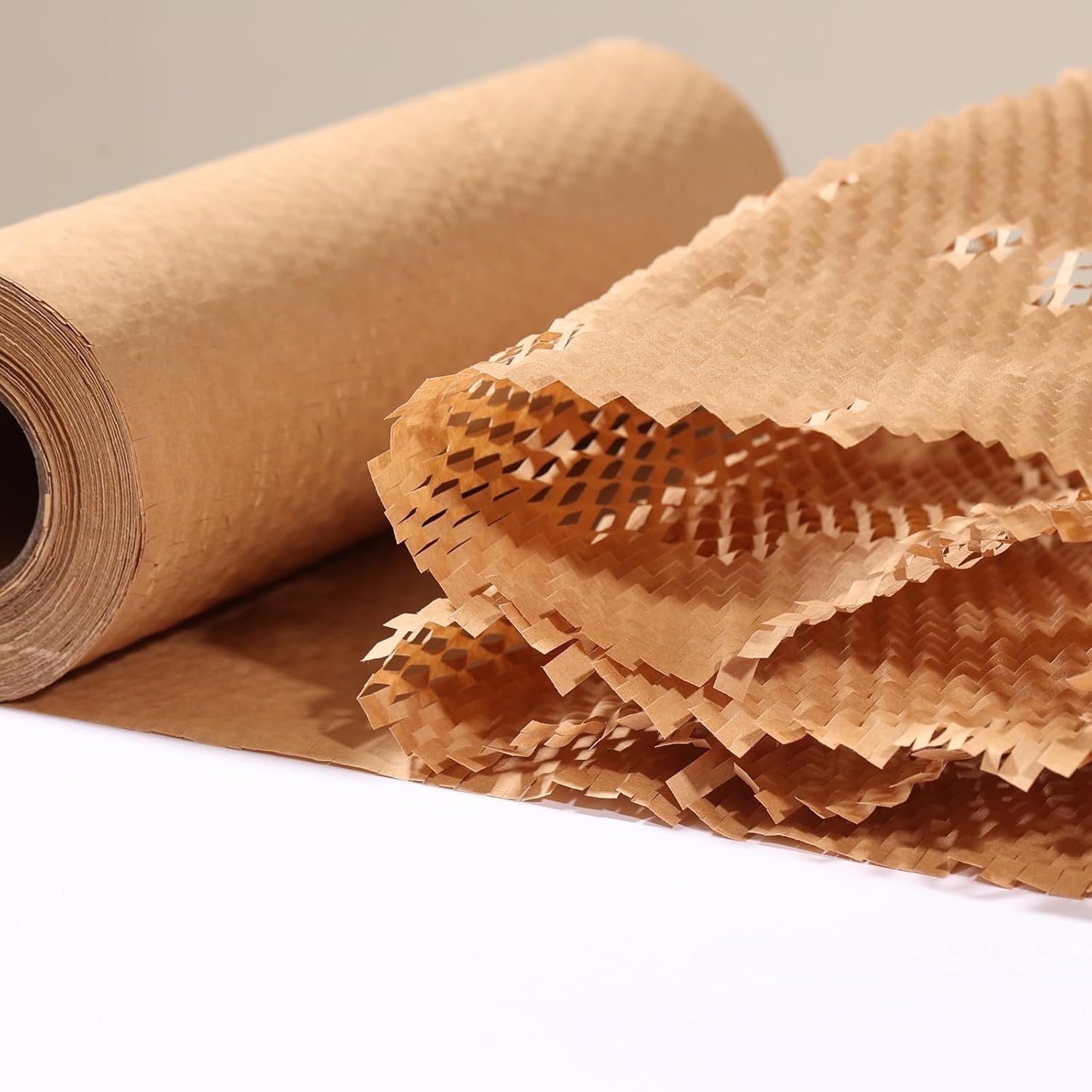 12×1200 Inch Honeycomb Packing Paper Roll, Eco-Friendly Substitute of Bubble