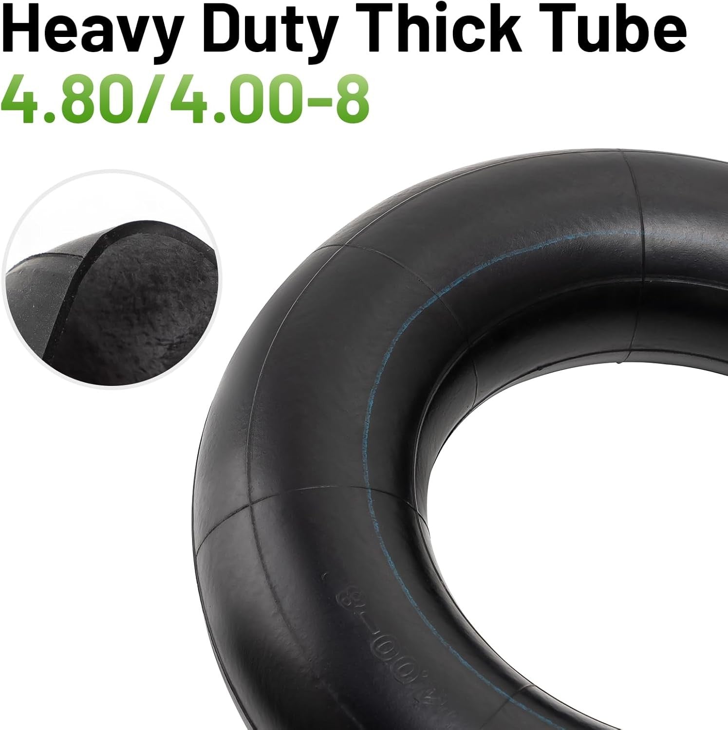 Heavy Duty 4.80-8/4.00-8 Inch Replacement Tire Inner Tube, 4.80/4.00-8 Innertube