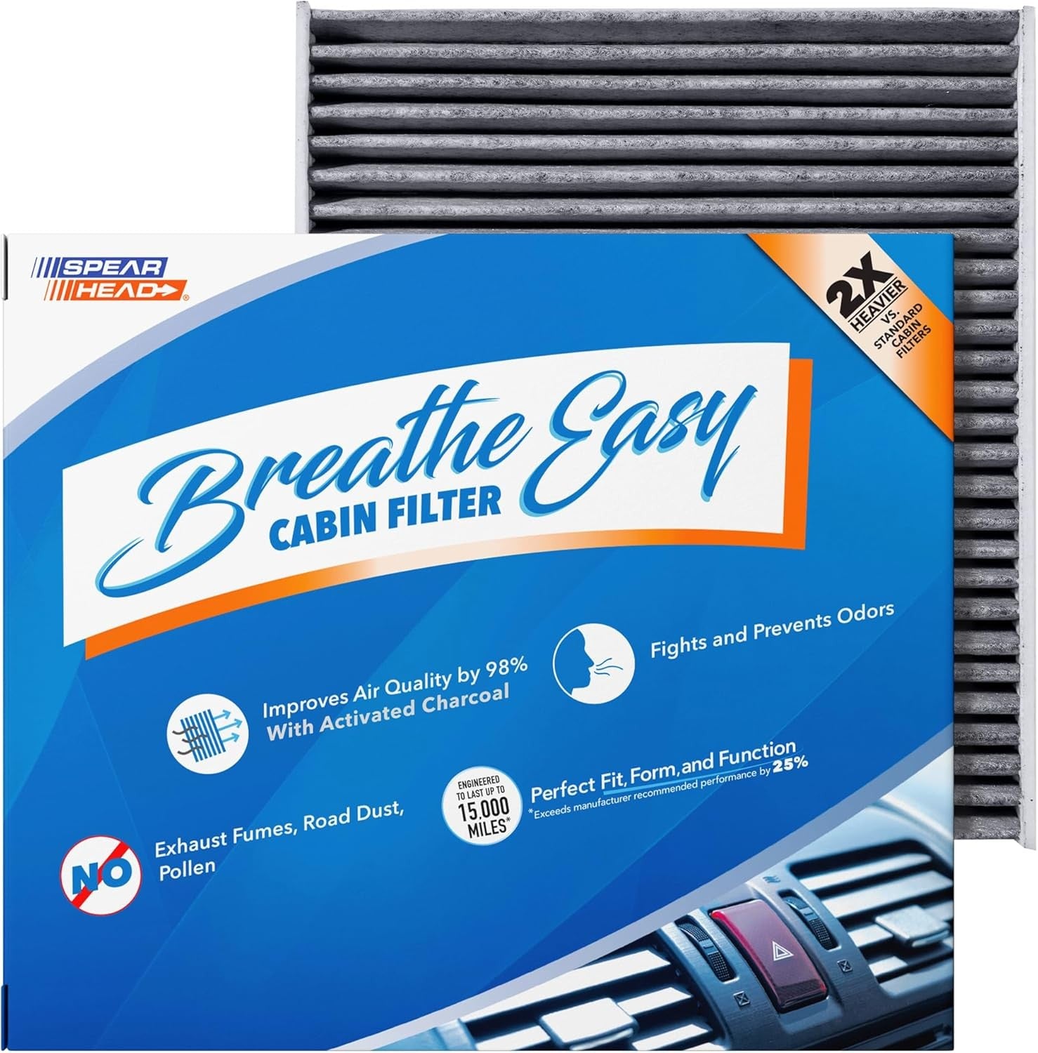 Odor Defense Breathe Easy AC & Heater Cabin Filter Fits Select 2016-2025 Toyota